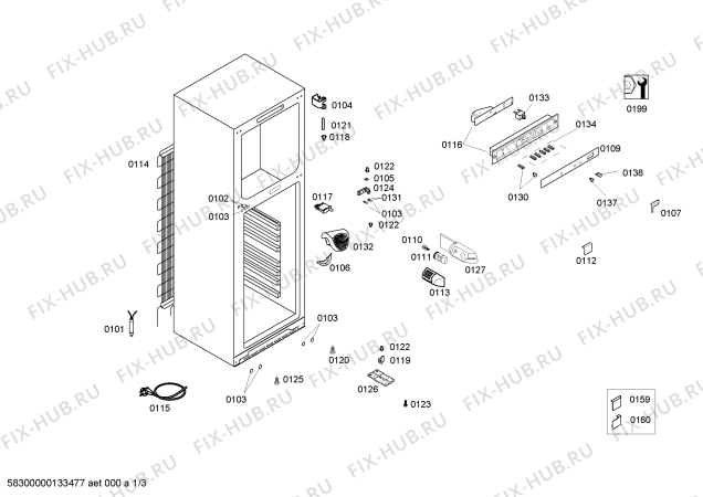 Схема №3 KDV29X64 с изображением Уплотнитель двери для холодильной камеры Bosch 00683503