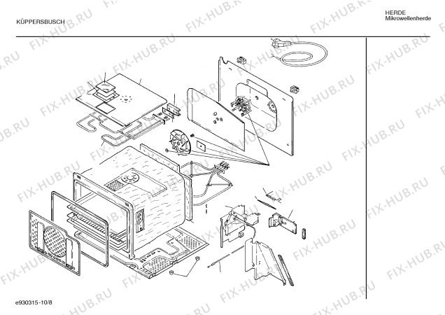 Схема №10 HMEKBA2 с изображением Вкладыш в панель для микроволновки Bosch 00290677