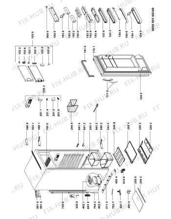 Схема №1 KVEE 3039/A-LH с изображением Дверь для холодильника Whirlpool 481244269403