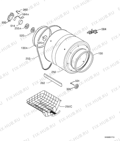 Взрыв-схема сушильной машины Privileg 00103131_21091 - Схема узла Functional parts 267