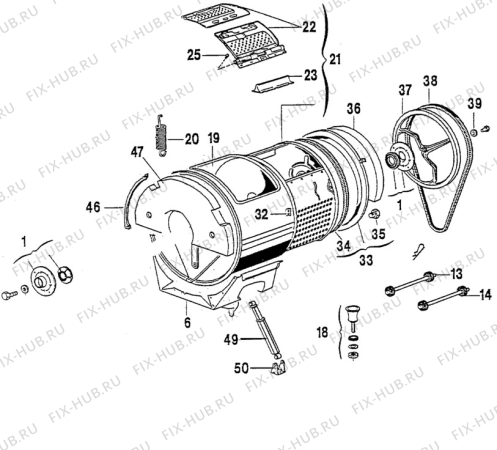 Взрыв-схема стиральной машины Zanussi ZT825JX2 - Схема узла W30 Drum C