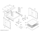 Схема №4 HBB42C350E с изображением Передняя часть корпуса для электропечи Bosch 00672885