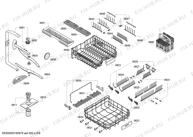 Взрыв-схема посудомоечной машины Siemens SN56M558EU - Схема узла 06