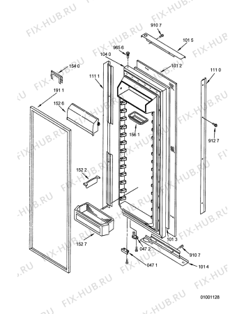 Схема №12 ARG 488/G/BLACK с изображением Дверь для холодильника Whirlpool 481245078016