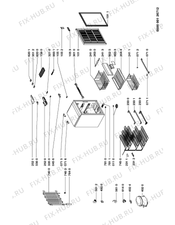 Схема №1 AFB 813/G/WP AFB813/G с изображением Испаритель для холодильной камеры Whirlpool 481951138571