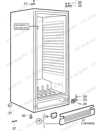 Взрыв-схема холодильника Electrolux ER8896CA - Схема узла C10 Cabinet