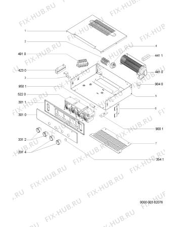 Схема №1 ES 4462-2 AL с изображением Обшивка для плиты (духовки) Whirlpool 481245248442