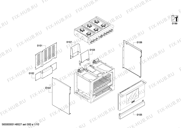 Схема №10 PRD364EDPG с изображением Рамка для плиты (духовки) Bosch 00684511