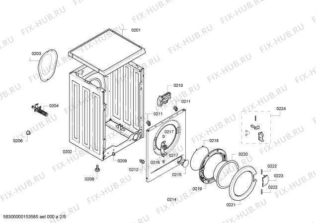 Схема №5 KWF51205OE KOENIC с изображением Панель управления для стиральной машины Bosch 00707604