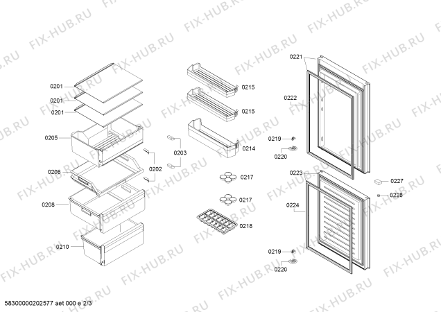 Схема №3 KGN28V268C с изображением Вытяжной канал для холодильника Bosch 11022644