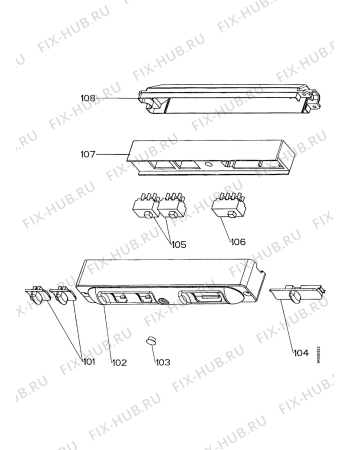 Взрыв-схема вытяжки Alno AEF3490W - Схема узла Functional parts