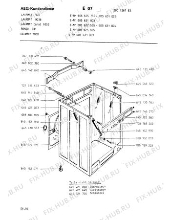 Взрыв-схема стиральной машины Aeg LAVCARAT 1002 - Схема узла Section3