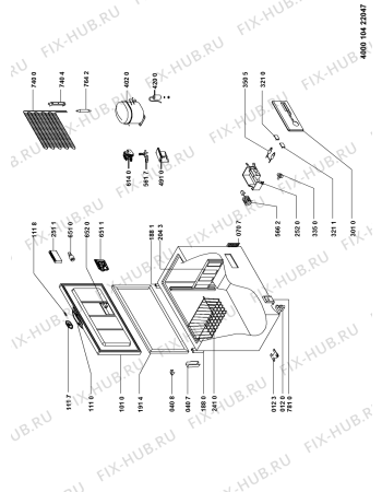 Схема №1 WH2500UK (F090723) с изображением Преобразователь для холодильной камеры Indesit C00323713