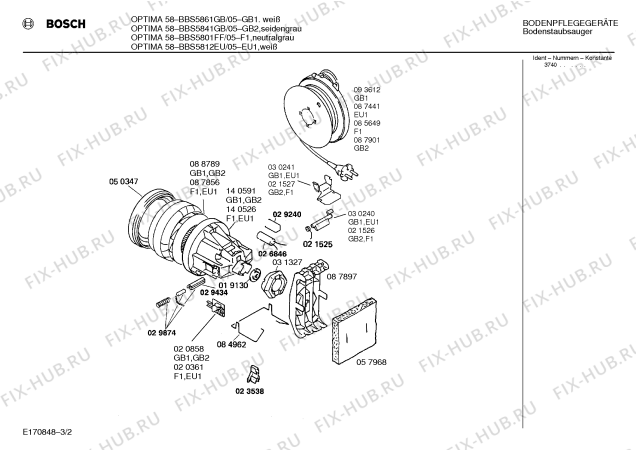 Схема №3 BBS5841GB OPTIMA 58 с изображением Кабельная катушка для мини-пылесоса Bosch 00087901