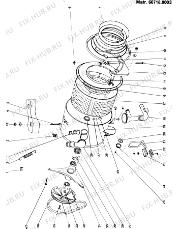 Схема №3 WL875TENL (F005092) с изображением Электропроводка для стиральной машины Indesit C00037800