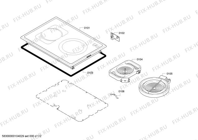 Схема №2 VC422610 с изображением Индикатор для духового шкафа Bosch 00494750