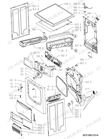 Схема №2 AWZ 8992 с изображением Декоративная панель для сушильной машины Whirlpool 481245211974