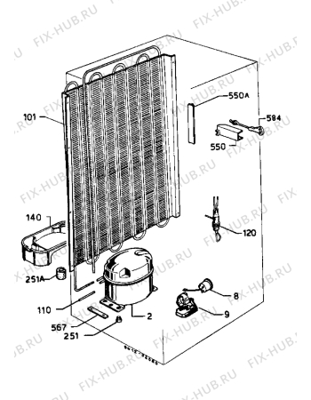 Взрыв-схема холодильника Zanussi ZI2240 - Схема узла Cooling system 017