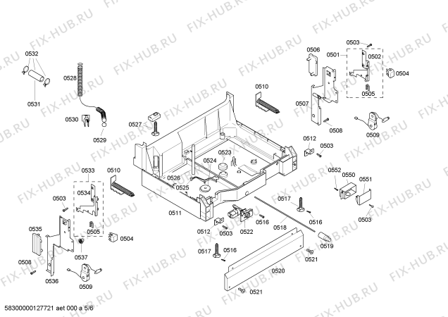 Схема №6 SHU66E07UC Electronic с изображением Кнопка для посудомоечной машины Bosch 00416676