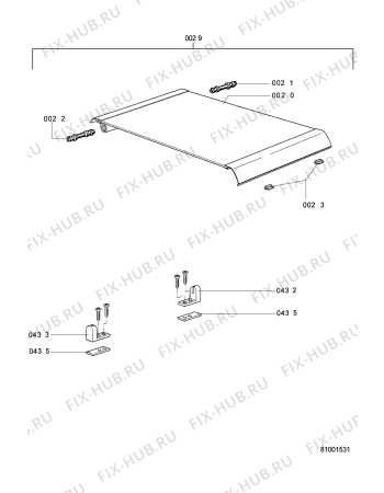 Схема №2 AKR 026/IX с изображением Петля и завес для плиты (духовки) Whirlpool 481241718886