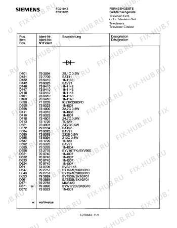 Схема №11 FC210K6 с изображением Инструкция по эксплуатации для жк-телевизора Siemens 00531030