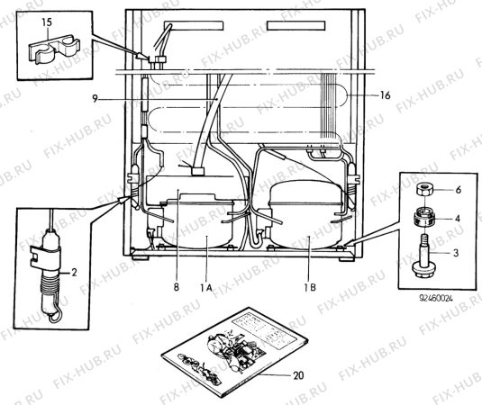 Взрыв-схема холодильника Zanussi ZTC25/14PR - Схема узла C10 Cold, users manual