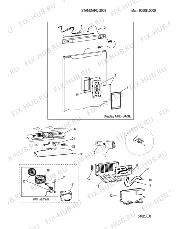 Взрыв-схема холодильника Hotpoint-Ariston SBD2022ZHA (F061831) - Схема узла