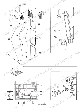 Взрыв-схема холодильника Electrolux ERF3864AOK - Схема узла C10 Cold, users manual