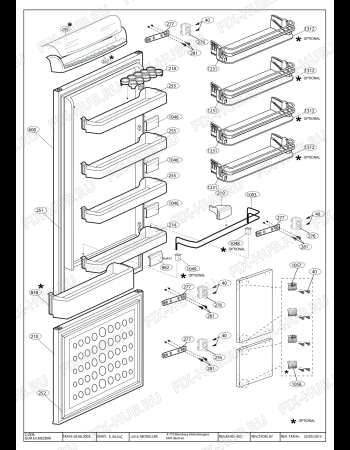 Взрыв-схема холодильника Beko BEKO CBI 7700 HCA (6034487182) - DOOR ACCESSORIES (B-770 BI)
