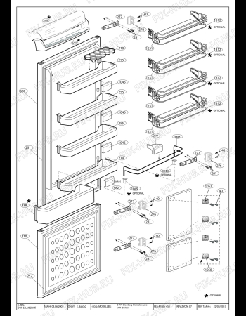 Взрыв-схема холодильника Beko CBI7702 (6012431179) - DOOR ACCESSORIES (B-770 BI)