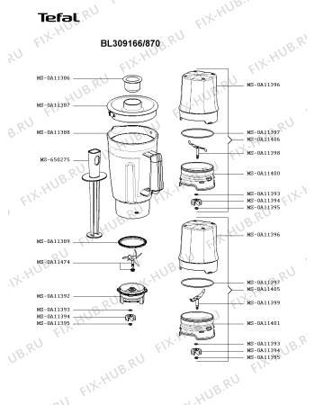 Схема №2 BL3081TH/870 с изображением Спираль для электроблендера Tefal MS-0A11376