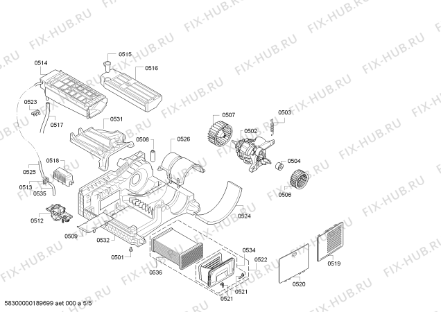 Схема №4 WTE84107DN с изображением Вкладыш для электросушки Bosch 10004365