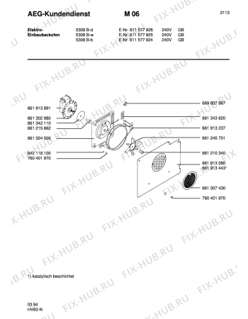 Взрыв-схема плиты (духовки) Aeg COMP. 5308B-W GB - Схема узла Section8