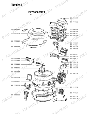 Схема №1 FZ706065/12A с изображением Холдер для электротостера Seb SS-995336