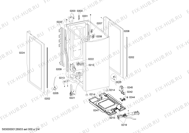 Схема №4 WOR20151PL с изображением Панель управления для стиральной машины Bosch 00669395