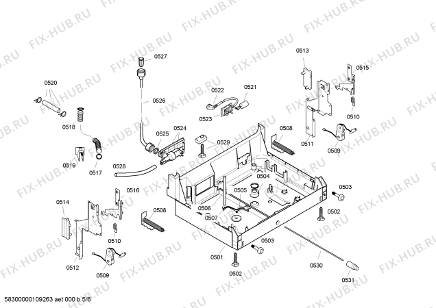 Схема №6 SE5BY24 с изображением Панель управления для посудомоечной машины Bosch 00432249