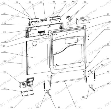 Схема №1 KGV601 (139722, WQP12-9319A) с изображением Сенсорная панель для электропосудомоечной машины Gorenje 152816