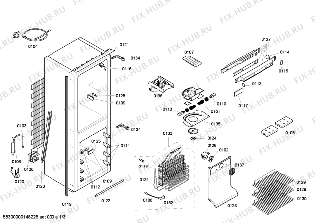 Схема №3 KIN32A55GB с изображением Блок питания для холодильника Siemens 00622386