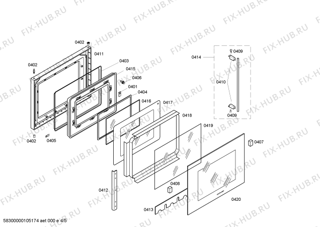 Схема №5 EB250150 с изображением Таймер для духового шкафа Bosch 00268349