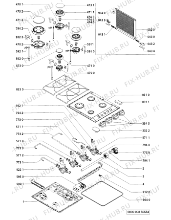 Схема №1 AKL 710/BR с изображением Горелка для электропечи Whirlpool 481936078422