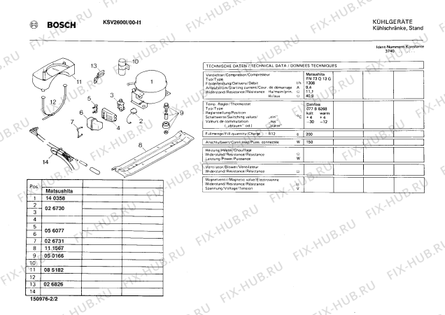 Взрыв-схема холодильника Bosch KSV2600I - Схема узла 02