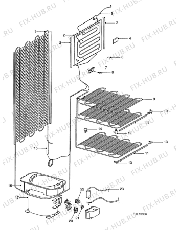 Взрыв-схема холодильника Electrolux KF2677 - Схема узла C10 Cold, users manual