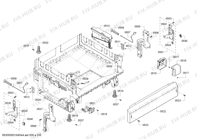 Схема №6 63012243312 Kenmore с изображением Внешняя дверь для посудомойки Bosch 00770416