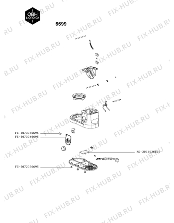 Схема №3 6699 с изображением Защёлка для кухонного измельчителя Seb FS-3072076695