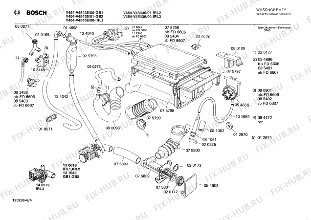 Взрыв-схема стиральной машины Bosch V45435 V454 - Схема узла 04