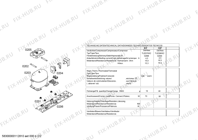 Взрыв-схема холодильника Bosch KTL14100IE - Схема узла 02