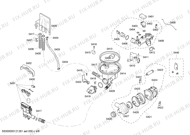 Схема №6 SHI66A05UC Bosch с изображением Кнопка для посудомойки Bosch 00418451