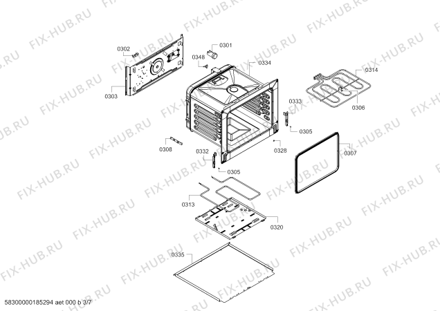 Схема №7 CH821120V Constructa с изображением Панель управления для плиты (духовки) Bosch 00772604