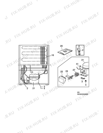 Взрыв-схема холодильника Aeg A3466-1GS - Схема узла C10 Cold, users manual