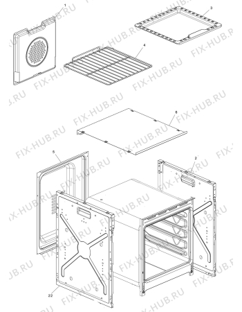 Взрыв-схема комплектующей Electrolux FQ453X - Схема узла Housing 001